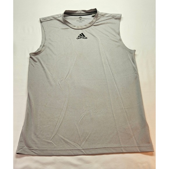 adidas Other - Adidas Mens Climalite Sleeveless Training Shirt Gray Crew Neck Gym Tank Top M
